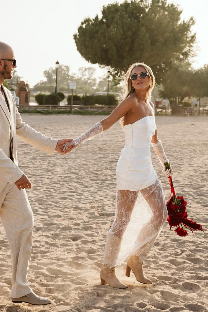 Grace Bride Cass in the Sateen Gown