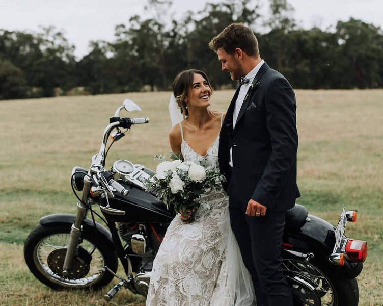 Steven & Courtney in the Rosa Gown