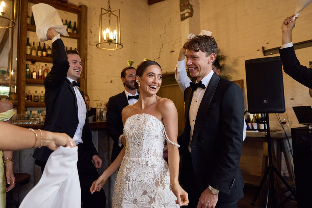 Samuel and Clara in the Ravella Gown