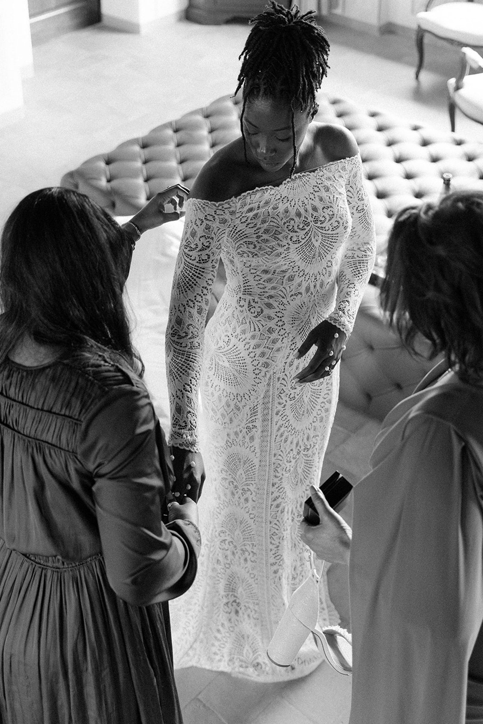 Grace bride Kristen in the Nathalia gown