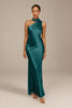 Teal Bridesmaids dress with high neck_XS_
