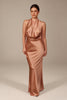 Rose gold plunge neck bridesmaids dress_L_