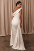 One-shoulder satin wedding dress_L_