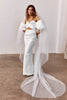 Satin wedding dress with a long veil_XS_