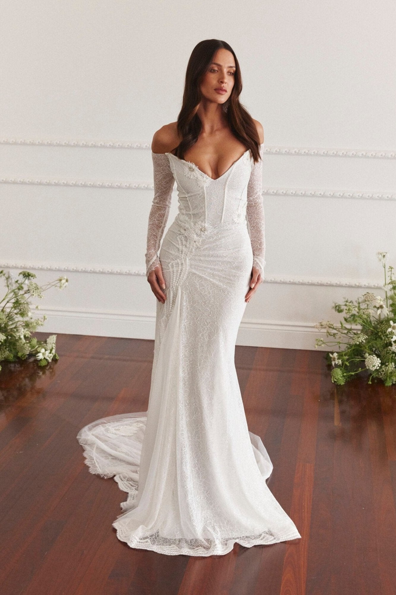 lace v neck flared backless two pieces maxi dress Wedtrend Women Ink Blue Wedding Party Guest Dress A Line V Neck Pleated Backless Chiffon Maxi Dress with Lace Up Back, Black / US10