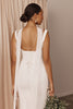 Crepe wedding dress with a bridal neckscarf_XS_
