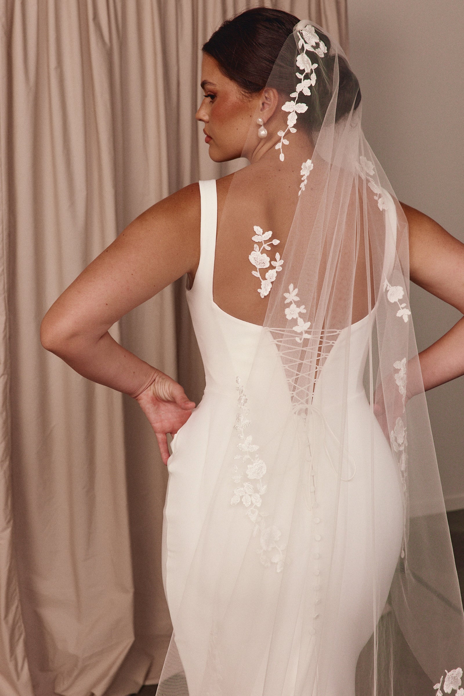 A corset crepe wedding dress_L_