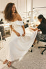 Off-the-shoulder crepe wedding dress_XS_