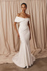 Off-the-shoulder crepe wedding dress_XS_