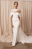 Off-the-shoulder crepe wedding dress_XS_