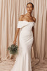 Off-the-shoulder crepe wedding dress_XS_