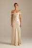 Kai Off the Shoulder Champagne Bridesmaid Dress_XS_