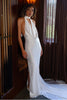Cowl neck satin wedding dress_XS_