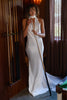 Cowl neck satin wedding dress_XS_