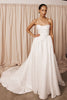 Strapless satin basque waist wedding dress_XS_