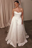 Strapless basque waist wedding dress_M_