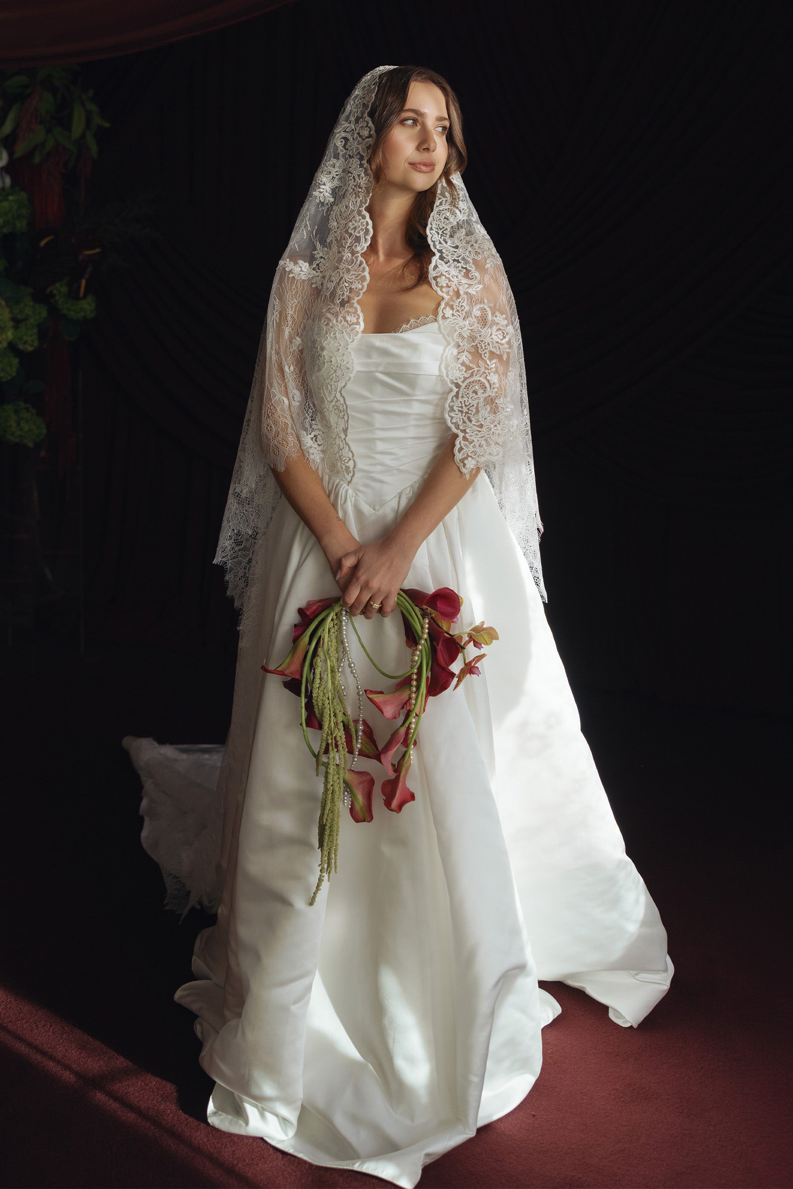 Strapless basque waist wedding dress_XS_