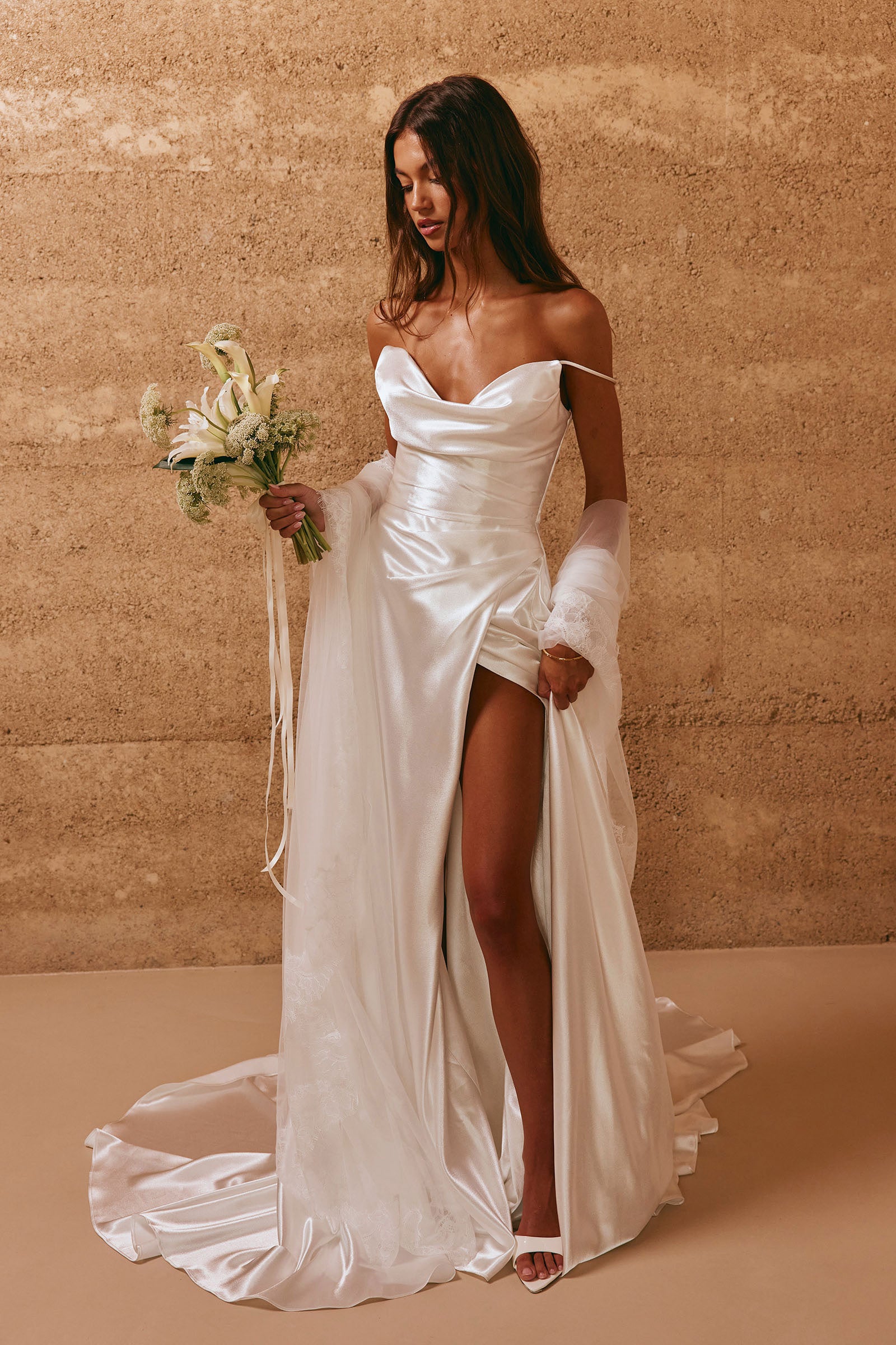 A-line Satin Wedding Dress_XS_