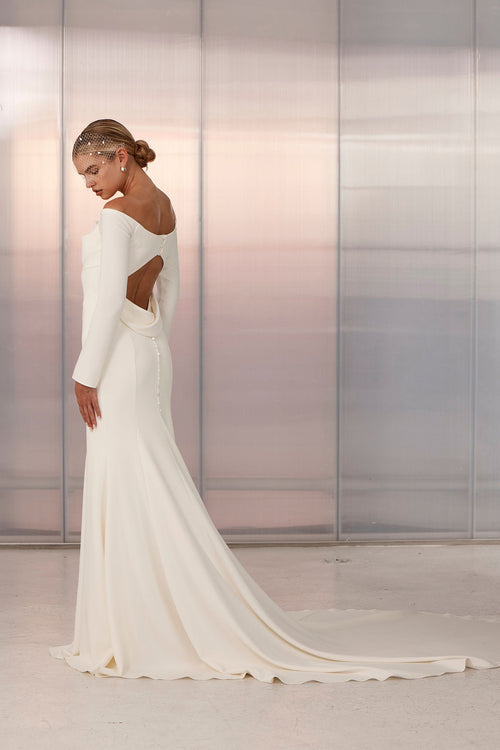 Deia Off the Shoulder Wedding Dress_XS_