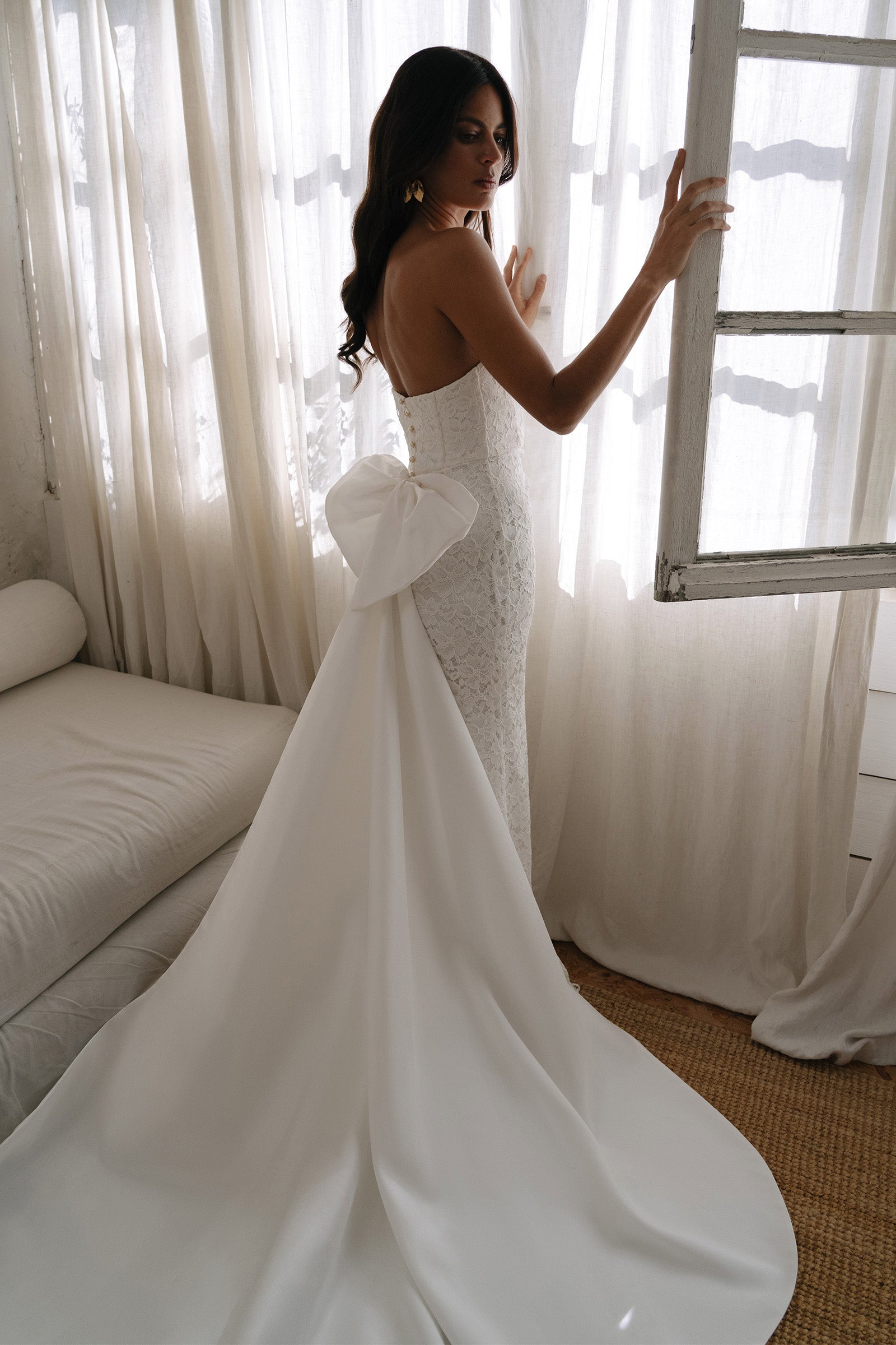 Strapless Lace Wedding Dress_XS_