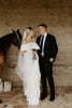 Grace Real Bride in the Mila gown in stable