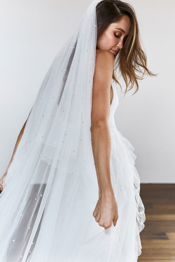 Grace Loves Lace Pearly Blusher Bridal Veil
