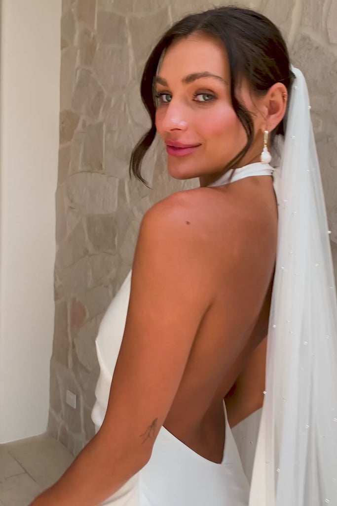 Halter Backless Wedding Dress Video