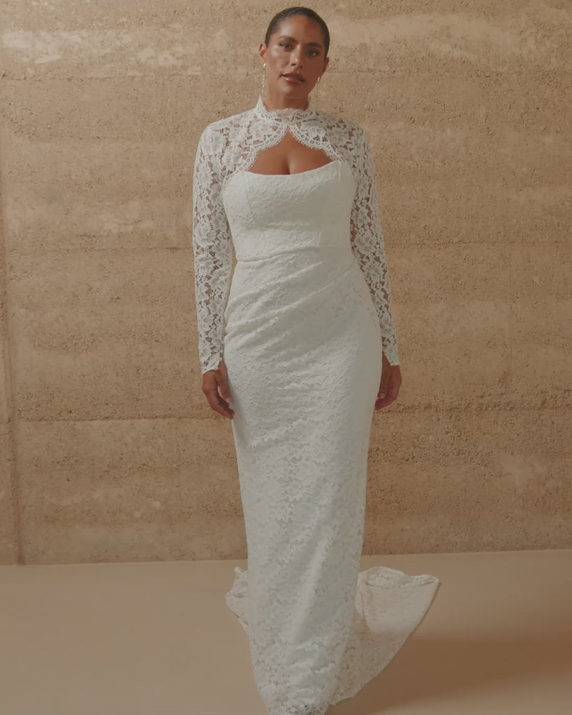 Strapless Lace Wedding Dress