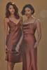 Grace Loves Lace Bridesmaids in Silky Satin Midi Dress Copper