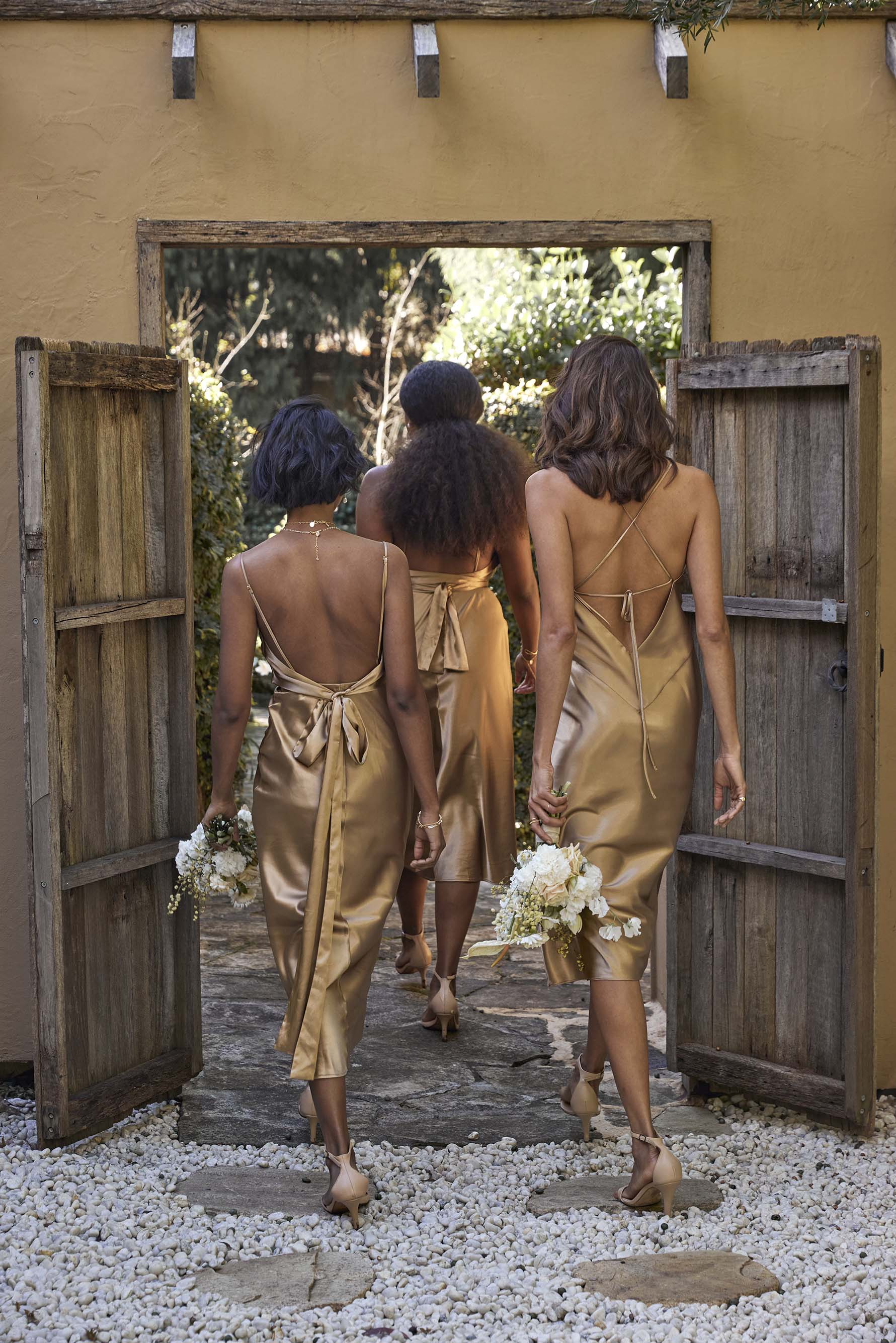 gold maid of honor dress Gold Bridesmaid Wedding Gown For Maid Of Honor Gold Bridesmaid Dresses Chiffon Satin Sequins And More Fabric